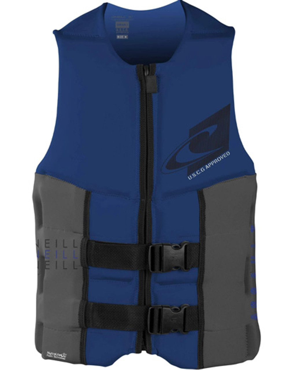 O'Neill Assault Mens Neoprene Life Vest Blue/Grey 2024