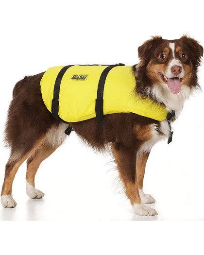 Seachoice Dog Life Vest Yellow Nylon sizes XXS thru XL