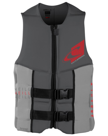 O'Neill Assault Mens Neoprene Life Vest Grey 2024