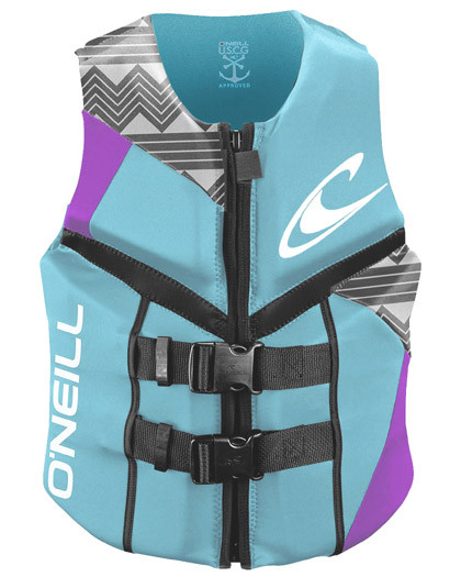 ONeill Reactor Womens Neoprene Life Vest Turquoise 2021 - CLOSEOUT