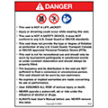 Non Coast Guard Approved Life Jacket Warning