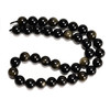 8mm Obisdian, Golden, Natural, Smooth Round