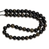 10mm Obisdian, Golden, Natural, Smooth Round