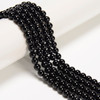 Onyx, Black, Dyed, Smooth Round in sizes 6mm