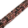 8mm Rhodonite, Black Stripe, Natural, Smooth Round 8mm