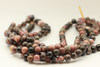 10mm Rhodonite, Black Stripe, Natural, Smooth Round