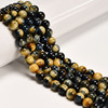 8mm Tiger's Eye, Golden & Blue, Heated, Smooth Round