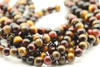 Tiger's Eye, Mix Color, Heated, Smooth Round