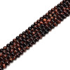 6mm Tiger's Eye, Red, Heated, Smooth Round 6mm.
