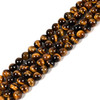 Tiger's Eye, Brown, Natural, Smooth Round 10mm