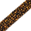 Tiger's Eye, Brown, Natural, Smooth Round 8mm