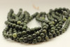10mm, Green Vein Jasper, Natural, Smooth Round
