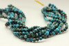 Crazy Lace Agate, Dyed Blue, Smooth Round, 6mm, One Strand