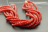Carnelian Agate, Heated, Smooth Round, 6mm, One Strand
