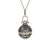 Cage, Globe, Filigree, Silver Plated Metal Alloy, Pendant 28mm