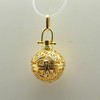Cage, Globe, Filigree, Gold Plated Metal Alloy, Pendant 28mm
