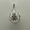 Cage, Egg, Filigree, Silver Plated Metal Alloy, Pendant 33mm