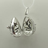 Cage, Egg, Filigree, Silver Plated Metal Alloy, Pendant 33mm