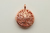 Cage, Tree Life, Rose Gold Plated Metal Alloy, Pendant 33mm