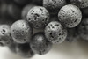 Lava, Black, Dyed 8mm Round