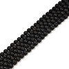 Lava, Black, Dyed, Round, 10mm