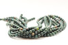 Bloodstone, Green, Natural, Smooth Round, 4mm, One Strand