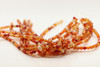 Carnelian Agate, Mixed Color, Heated, Smooth Round, 6mm, One Strand