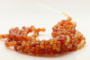 Carnelian Agate, Mixed Color, Heated, Smooth Round, 10mm, One Strand