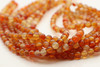 Carnelian Agate, Mixed Color, Heated, Smooth Round, 8mm, One Strand