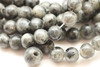 8mm Larvikite, Natural, Smooth Round with Large Hole