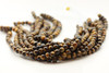 8mm Tiger's Eye, Brown, Natural, Smooth Round with Large Hole