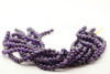 Amethyst, Smooth Round, 8mm with 2mm Hole, One Strand