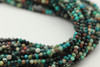 Chrysocolla, Chinese, Dyed, Faceted, 2mm, One Strand