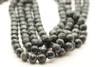 Larvikite, Natural, Faceted Round, 10mm Strand