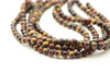 8mm Tiger's Eye, Mix Color, Heated, Faceted Round