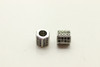 Bead, Cubic Zirconia, Hexagon, 8x8mm, 5mm Hole, Gold Plated Brass, 1 piece