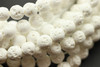 Lava, White, Dyed 6mm Round