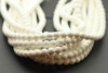 Lava, White, Dyed, Round, One  8mm  Strand