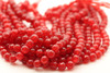Red Agate, Dyed, Faceted Round, 10mm, One Strand