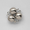 Magnetic Clasp, 10mm, Silver Plated Metal Alloy, 3 PCS
