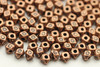 Bead, Hex with Design, 3x4mm, Antique Copper Plated Metal Alloy, approx. 190 PCS