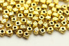 BEAD, Hex with Design, 3x4mm, Antique Gold Plated (metal alloy), approx 190 per bag