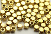 Spacer Bead, Cut Corner Cube, 4mm, Antique Gold Plated Metal Alloy, approx. 80 PCS