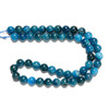 Apatite, Neon, Natural, Smooth Round, One 8mm Strand.