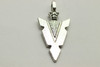 ARROW HEAD, 31x16x5 at bail, Antique Silver Plated (metal alloy), approx 12 per bag