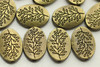 TREE on Oval Bead, 14x10x3mm, Antique Bronze Plated (metal alloy), approx 15 per bag