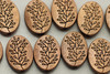 TREE on Oval Bead, 14x10x3mm, Antique Copper Plated (metal alloy), approx 15 per bag