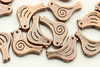 Bird, Double Sided, 15x7x3mm, Antique Copper Plated Metal Alloy, approx. 18 PCS