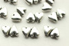 HEART, Double hole, Two Joined, 10x6x4mm, Antique Silver Plated (metal alloy), approx 25 per bag