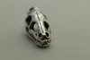 Dog Skull, Double Sided, 23x9x9mm, Antique Silver Plated (Metal Alloy), approx 9 per bag